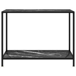 vidaXL Konsolentisch Schwarz 100x35x75 cm Hartglas
