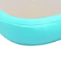 vidaXL Aufblasbare Gymnastikmatte mit Pumpe 400x100x10 cm PVC Grün vidaXL Aufblasbare Gymnastikmatte mit Pumpe 400x100x10 cm PVC Grün
