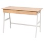 vidaXL Schreibtisch 110x55x75 cm Eichenbraun und Weiß vidaXL Schreibtisch 110x55x75 cm Eichenbraun und Weiß