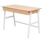 vidaXL Schreibtisch 110x55x75 cm Eichenbraun und Weiß vidaXL Schreibtisch 110x55x75 cm Eichenbraun und Weiß