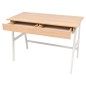 vidaXL Schreibtisch 110x55x75 cm Eichenbraun und Weiß vidaXL Schreibtisch 110x55x75 cm Eichenbraun und Weiß