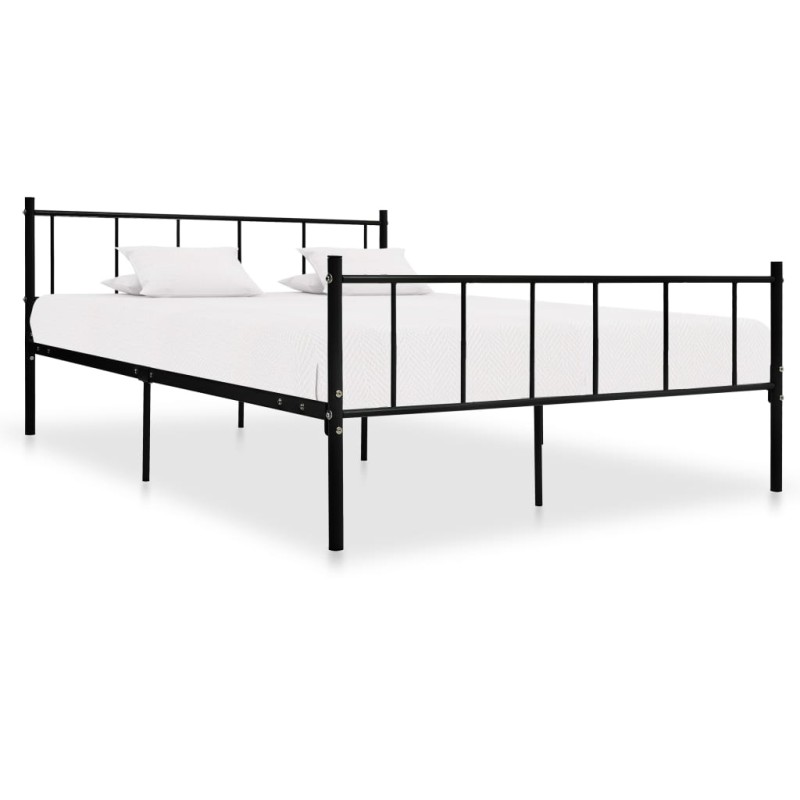 vidaXL Bettgestell Schwarz Metall 180×200 cm vidaXL Bettgestell Schwarz Metall 180×200 cm