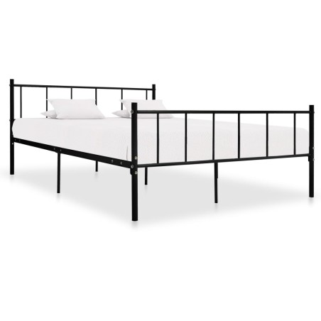 vidaXL Bettgestell Schwarz Metall 180×200 cm 