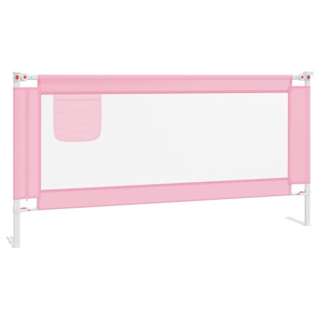 vidaXL Kleinkind-Bettschutzgitter Rosa 180x25 cm Stoff