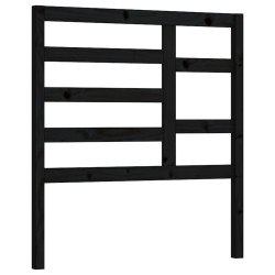 vidaXL Bett-Kopfteil Schwarz 96x4x104 cm Massivholz Kiefer