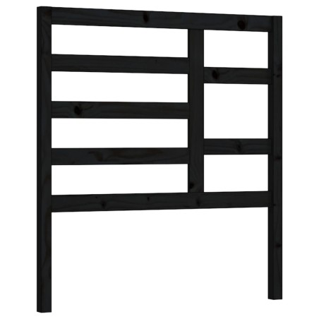 vidaXL Bett-Kopfteil Schwarz 96x4x104 cm Massivholz Kiefer