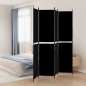 vidaXL 4-tlg. Paravent Schwarz 200x220 cm Stoff vidaXL 4-tlg. Paravent Schwarz 200x220 cm Stoff