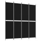 vidaXL 4-tlg. Paravent Schwarz 200x220 cm Stoff vidaXL 4-tlg. Paravent Schwarz 200x220 cm Stoff