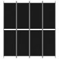 vidaXL 4-tlg. Paravent Schwarz 200x220 cm Stoff vidaXL 4-tlg. Paravent Schwarz 200x220 cm Stoff