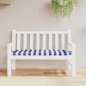 vidaXL Gartenbank-Auflage Blau&Weiß Gestreift 120x50x7 cm Stoff vidaXL Gartenbank-Auflage Blau&Weiß Gestreift 120x50x7 cm Stoff