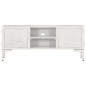 vidaXL TV-Schrank Weiß 115x30x46 cm Massivholz Mango vidaXL TV-Schrank Weiß 115x30x46 cm Massivholz Mango