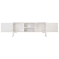 vidaXL TV-Schrank Weiß 115x30x46 cm Massivholz Mango vidaXL TV-Schrank Weiß 115x30x46 cm Massivholz Mango