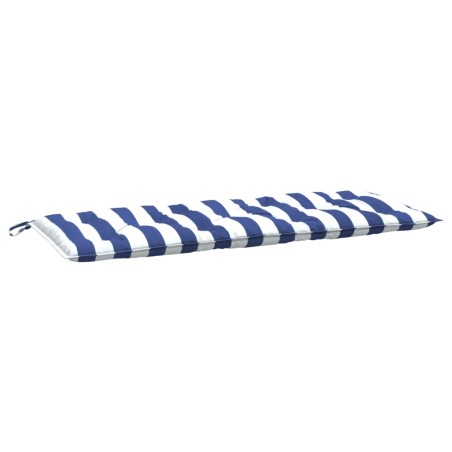 vidaXL Gartenbank-Auflage Blau&Weiß Gestreift 120x50x7 cm Stoff