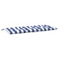 vidaXL Gartenbank-Auflage Blau&Weiß Gestreift 120x50x7 cm Stoff vidaXL Gartenbank-Auflage Blau&Weiß Gestreift 120x50x7 cm Stoff