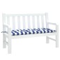 vidaXL Gartenbank-Auflage Blau&Weiß Gestreift 120x50x7 cm Stoff vidaXL Gartenbank-Auflage Blau&Weiß Gestreift 120x50x7 cm Stoff