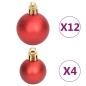 vidaXL 108-tlg. Weihnachtskugel-Set Rot und Weiß vidaXL 108-tlg. Weihnachtskugel-Set Rot und Weiß