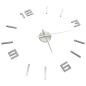 vidaXL 3D-Wanduhr Modernes Design Silbern 100 cm XXL vidaXL 3D-Wanduhr Modernes Design Silbern 100 cm XXL
