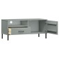 vidaXL TV-Schrank OSLO mit Metallbeinen Grau Massivholz Kiefer vidaXL TV-Schrank OSLO mit Metallbeinen Grau Massivholz Kiefer