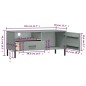 vidaXL TV-Schrank OSLO mit Metallbeinen Grau Massivholz Kiefer vidaXL TV-Schrank OSLO mit Metallbeinen Grau Massivholz Kiefer