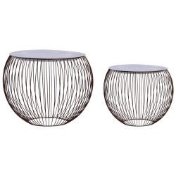vidaXL Couchtisch 2 Stk. Golden