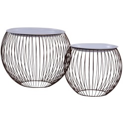 vidaXL Couchtisch 2 Stk. Golden