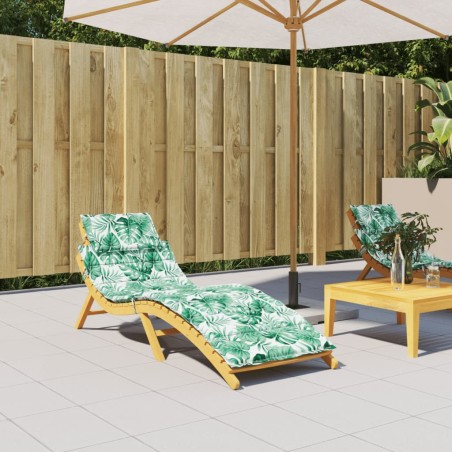 vidaXL Sonnenliegen-Auflage Blattmuster Oxford-Gewebe