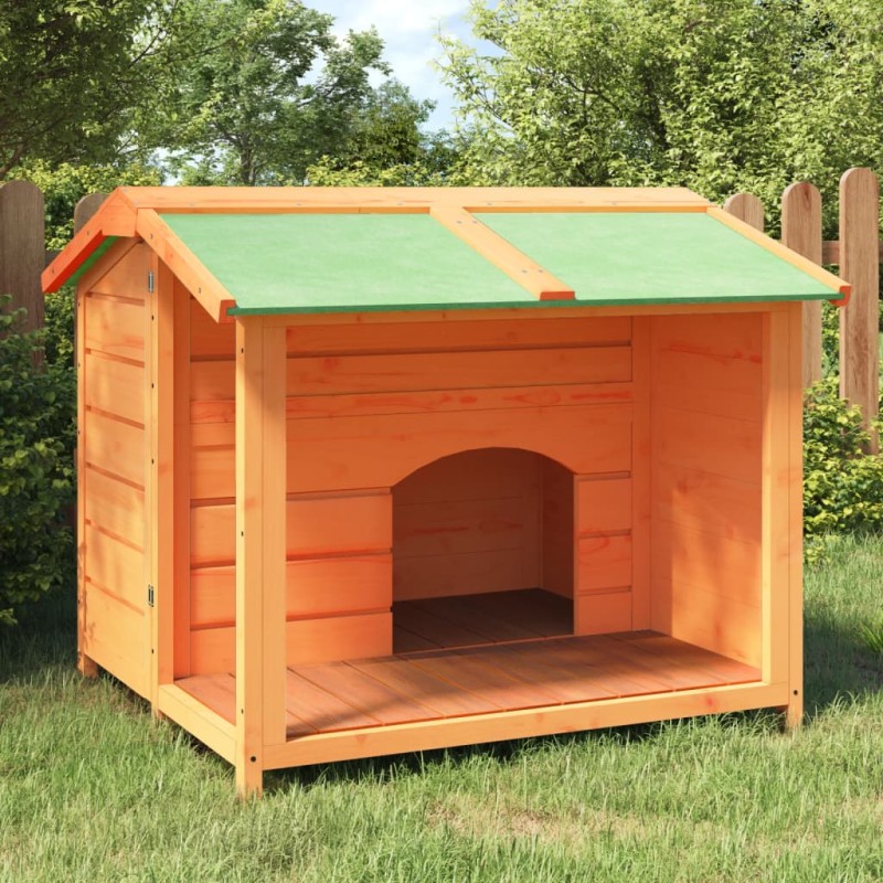 vidaXL Hundehütte Braun 96x87x80,5 cm Massivholz Kiefer vidaXL Hundehütte Braun 96x87x80,5 cm Massivholz Kiefer