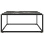 vidaXL Couchtisch Schwarz mit Schwarzem Glas in Marmor-Optik 80x80x35 vidaXL Couchtisch Schwarz mit Schwarzem Glas in Marmor-Optik 80x80x35