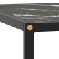 vidaXL Couchtisch Schwarz mit Schwarzem Glas in Marmor-Optik 80x80x35 vidaXL Couchtisch Schwarz mit Schwarzem Glas in Marmor-Optik 80x80x35