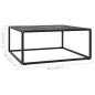 vidaXL Couchtisch Schwarz mit Schwarzem Glas in Marmor-Optik 80x80x35 vidaXL Couchtisch Schwarz mit Schwarzem Glas in Marmor-Optik 80x80x35