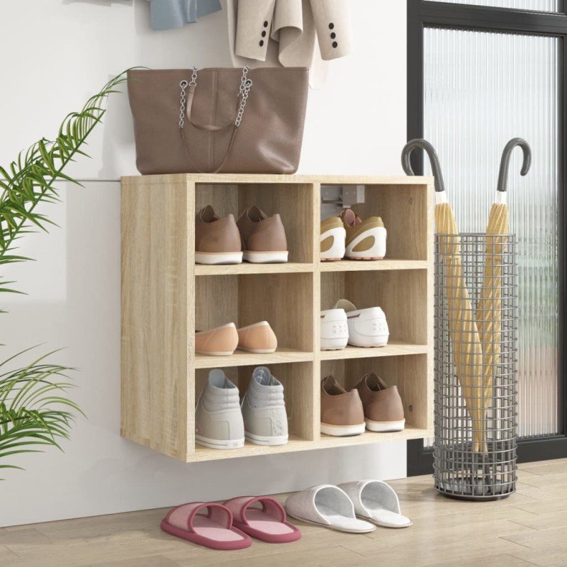 vidaXL Schuhregal Sonoma-Eiche 52,5x30x50 cm vidaXL Schuhregal Sonoma-Eiche 52,5x30x50 cm