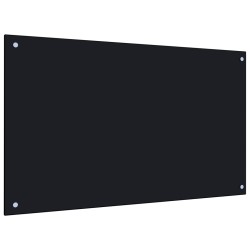  vidaXL Küchenrückwand Schwarz 100x60 cm Hartglas