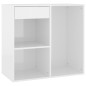 vidaXL Kosmetikschrank Hochglanz-Weiß 80x40x75 cm Holzwerkstoff vidaXL Kosmetikschrank Hochglanz-Weiß 80x40x75 cm Holzwerkstoff