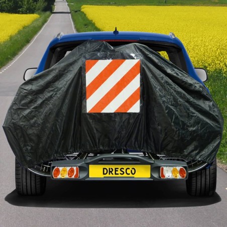 Dresco Fahrradabdeckung Elastisch für 2 Fahrräder Schwarz