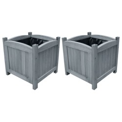 vidaXL Garten-Hochbeete 2 Stk. 30x30x30 cm Massivholz Tanne 