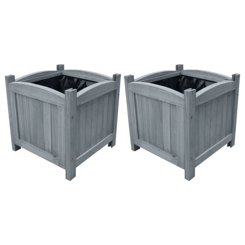 vidaXL Garten-Hochbeete 2 Stk. 30x30x30 cm Massivholz Tanne vidaXL Garten-Hochbeete 2 Stk. 30x30x30 cm Massivholz Tanne