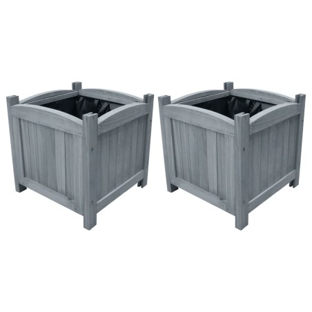 vidaXL Garten-Hochbeete 2 Stk. 30x30x30 cm Massivholz Tanne 