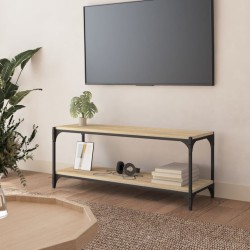 vidaXL TV-Schrank Sonoma-Eiche 100x33x41 cm Holzwerkstoff und Stahl