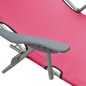 vidaXL Sonnenliege mit Sonnendach Stahl Rosa vidaXL Sonnenliege mit Sonnendach Stahl Rosa