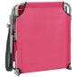 vidaXL Sonnenliege mit Sonnendach Stahl Rosa vidaXL Sonnenliege mit Sonnendach Stahl Rosa