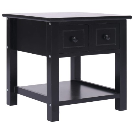vidaXL Beistelltisch Schwarz 40x40x40 cm Paulownia Holz