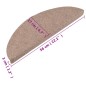 vidaXL Stufenmatten Selbstklebend 10 Stk. Beige 56x17x3 cm vidaXL Stufenmatten Selbstklebend 10 Stk. Beige 56x17x3 cm