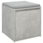 vidaXL Schubladenbox Betongrau 40,5x40x40 cm Holzwerkstoff vidaXL Schubladenbox Betongrau 40,5x40x40 cm Holzwerkstoff