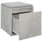 vidaXL Schubladenbox Betongrau 40,5x40x40 cm Holzwerkstoff vidaXL Schubladenbox Betongrau 40,5x40x40 cm Holzwerkstoff