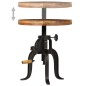 vidaXL Beistelltisch 45x(45-62) cm Altholz Massiv und Gusseisen vidaXL Beistelltisch 45x(45-62) cm Altholz Massiv und Gusseisen