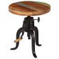 vidaXL Beistelltisch 45x(45-62) cm Altholz Massiv und Gusseisen vidaXL Beistelltisch 45x(45-62) cm Altholz Massiv und Gusseisen