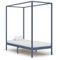 vidaXL Himmelbett-Gestell Grau Massivholz Kiefer 100 x 200 cm vidaXL Himmelbett-Gestell Grau Massivholz Kiefer 100 x 200 cm