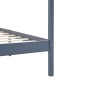 vidaXL Himmelbett-Gestell Grau Massivholz Kiefer 100 x 200 cm vidaXL Himmelbett-Gestell Grau Massivholz Kiefer 100 x 200 cm