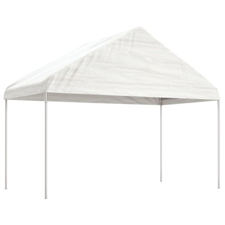  vidaXL Pavillon mit Dach Weiß 4,08x2,23x3,22 m Polyethylen