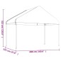 vidaXL Pavillon mit Dach Weiß 4,08x2,23x3,22 m Polyethylen vidaXL Pavillon mit Dach Weiß 4,08x2,23x3,22 m Polyethylen